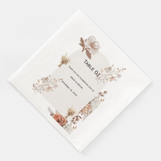 Rustic Neutral Wedding Table Numbers (コーナー)