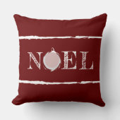 Rustic Noel Deep Red Holiday クッション (正面)