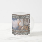 Rustic Nordic Knit Border Cozy Yarn Dream Frosted  フロストグラスマグカップ (正面右)