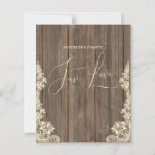 Rustic Nothing Fancy Just Love Wedding Invitation (裏面)