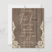 Rustic Nothing Fancy Just Love Wedding Invitation (正面)