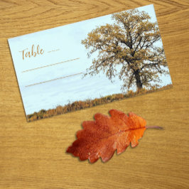 Rustic Oak Tree Autumn Wedding プレイスカード