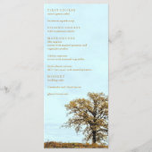 Rustic Oak Tree Autumn Wedding メニュー (正面)