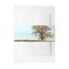 Rustic Oak Tree Autumn Wedding 招待状ベリーバンド