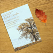 Rustic Oak Tree Autumn Wedding 招待状