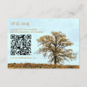 Rustic Oak Tree Autumn Wedding Details エンクロージャーカード (正面)
