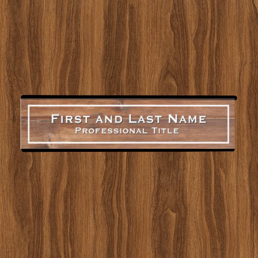 Rustic Office Door Sign Signs Wood Grain Look サインプレート
