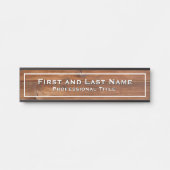 Rustic Office Door Sign Signs Wood Grain Look サインプレート (正面)