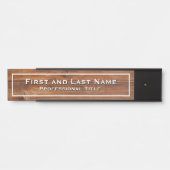 Rustic Office Door Sign Signs Wood Grain Look サインプレート (正面)