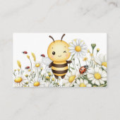 Rustic Oh Babee Honey Bee Book For Baby Shower エンクロージャーカード (裏面)