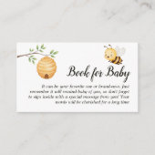 Rustic Oh Babee Honey Bee Book For Baby Shower エンクロージャーカード (正面)