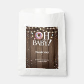 Rustic Oh Baby Donut & Sprinkle Kawaii Baby Shower フェイバーバッグ (正面)