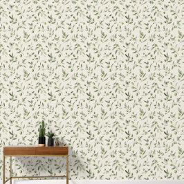Rustic Olive Branch Mediterranean Pattern 壁紙