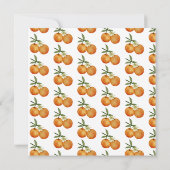 Rustic Orange Citrus Autumn Wedding Invitation (裏面)