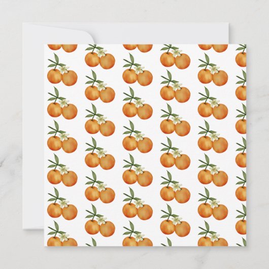 Rustic Orange Citrus Autumn Wedding Invitation (裏面)
