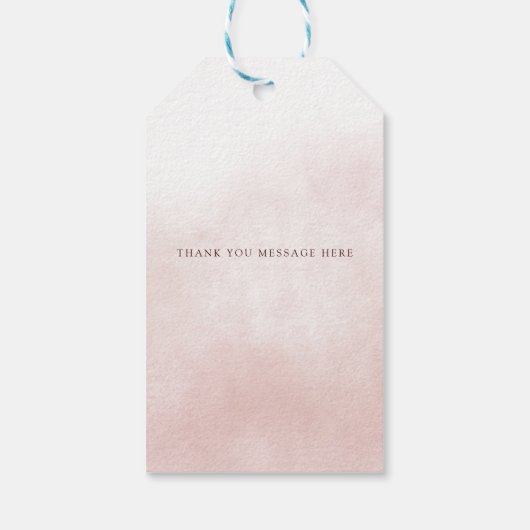 Rustic Orange Floral Fall Bridal Shower  ギフトタグ (裏面)