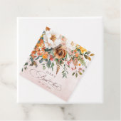 Rustic Orange Floral Fall Bridal Shower  フェイバータグ (インサイチュ)