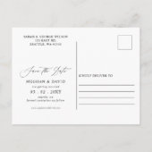 Rustic Orange Floral Fall Save the Date 案内ポストカード (裏面)