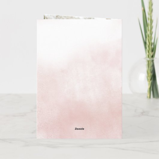 Rustic Orange Floral Fall Wedding Photo サンキューカード (裏面)