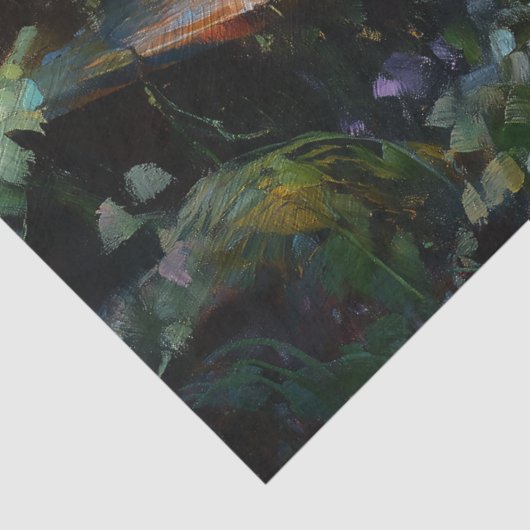 Rustic Orange Floral Truck Decoupage 薄葉紙 (詳細)