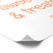 Rustic Orange Grove "Sweets & Treats" Sign  ポスター (角)