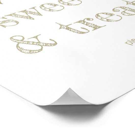 Rustic Orange Grove "Sweets & Treats" Sign  ポスター (角)