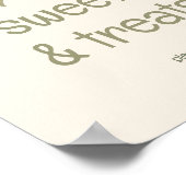 Rustic Orange Grove "Sweets & Treats" Sign  ポスター (角)