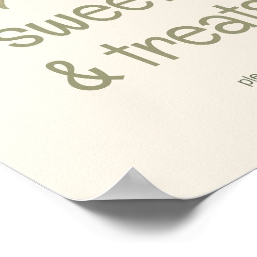 Rustic Orange Grove "Sweets & Treats" Sign  ポスター (角)