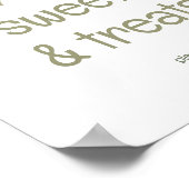 Rustic Orange Grove "Sweets & Treats" Sign  ポスター (角)