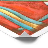 Rustic Orange Seashells ポスター (角)