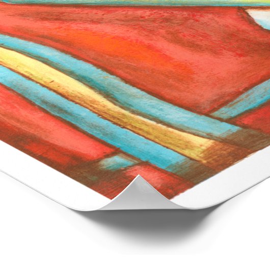 Rustic Orange Seashells ポスター (角)