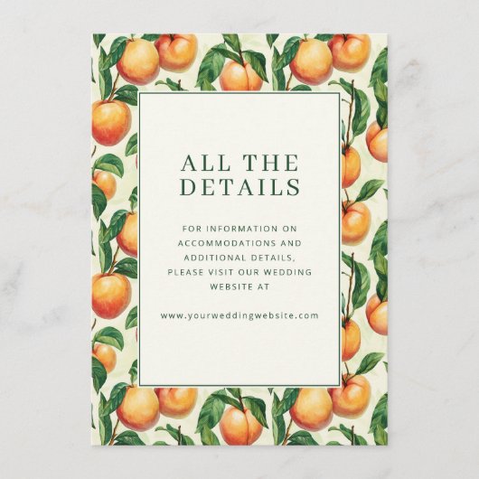 Rustic Orange Watercolor Peach Border エンクロージャーカード (正面)