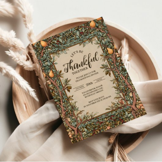 Rustic Orchard Thanksgiving Celebration 招待状