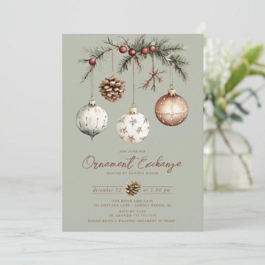 Rustic Ornament Exchange Invitation 招待状 (スタンド正面)