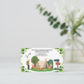 Rustic Outdoor Campground RV Park Business Design 名刺 (スタンド正面)