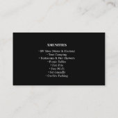 Rustic Outdoor RV Park Campground Design 名刺 (裏面)