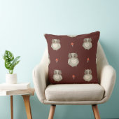 Rustic Owl Throw Pillow クッション (椅子)