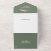 Rustic Pampas Eucalyptus Arch Sage Green Wedding オールインワン招待状 (外側)