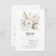 Rustic Pampas Grass White Floral Bohemian Wedding