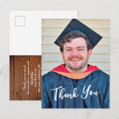 Rustic Panel Design Thank You Postcard ポストカード (正面/裏面)