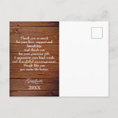 Rustic Panel Design Thank You Postcard ポストカード (裏面)