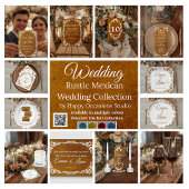 Rustic Papel Picado Mexican Wedding Invitation 招待状