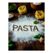 Rustic Pasta Still Life Art – Culinary Kitchen Dec ポスター (正面)