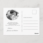 rustic pastel写真ありがとうポストカード ポストカード (裏面)