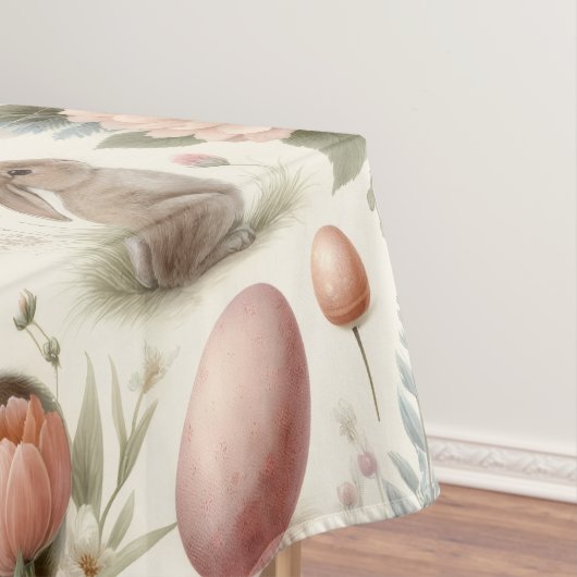 Rustic Pastel Spring Easter Bunny Decorative Eggs  テーブルクロス (インサイチュ)