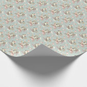 Rustic Pastel Watercolor Floral Bouquet Pattern ラッピングペーパー (角)