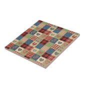 Rustic Patchwork Hearts Picnic Pattern (5) タイル (側面)