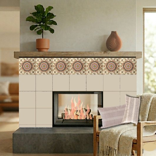 Rustic Patchwork Quilt Star of Bethlehem タイル