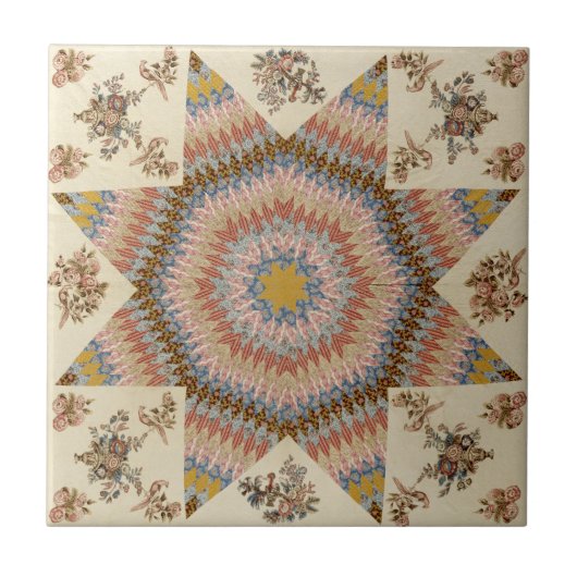 Rustic Patchwork Quilt Star of Bethlehem タイル (正面)
