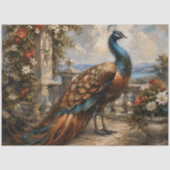 Rustic Peacock Terrace Decoupage 薄葉紙 (正面)
